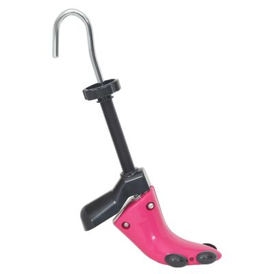 vidaXL Alargador de calçado c/ calçadeira EU 34-40 plástico rosa