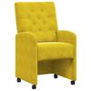 vidaXL Cadeiras de Jantar com Rodas 2 unid. Veludo Amarelo