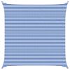 vidaXL Vela de Sombra Azul e Branco 7 x 7 m HDPE