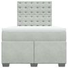 vidaXL Cama boxspring com colch&atilde;o 120x190 cm veludo cinzento-claro