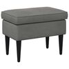 vidaXL Pufe para os P&eacute;s Cinzento-Escuro 55 x 35 x 41 cm Veludo
