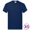 vidaXL Camisa 5 pcs Azul 5XL Algod&atilde;o
