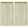 vidaXL Cortinas de fios 2 pcs 100x250 cm verde