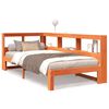 vidaXL Cama c/ estante sem colch&atilde;o 100x200cm pinho maci&ccedil;o castanho-mel