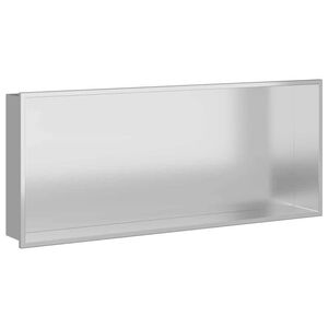 vidaXL Nichos de Chuveiro Prateado 75 x 30 x 9,5 cm A&ccedil;o inoxid&aacute;vel