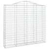 vidaXL Cestos gabi&atilde;o arqueados 18 pcs 200x30x180/200 ferro galvanizado