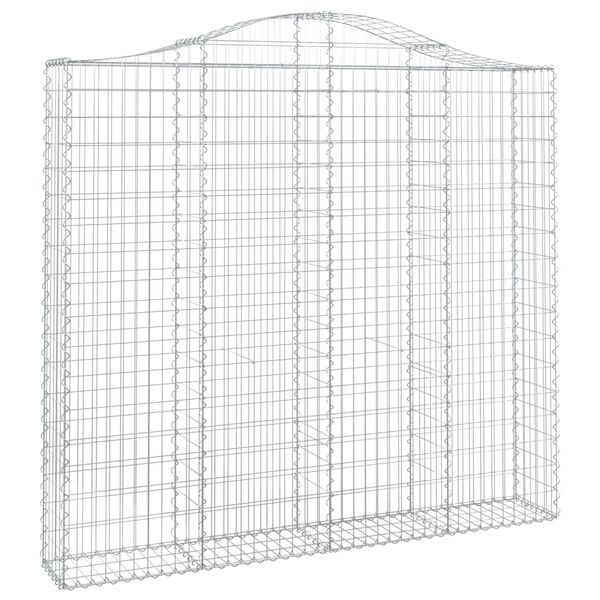vidaXL Cestos gabi&atilde;o arqueados 18 pcs 200x30x180/200 ferro galvanizado