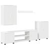 vidaXL Conjunto de m&oacute;vel de TV Branco Derivados de madeira