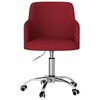 vidaXL Cadeira de jantar girat&oacute;ria tecido vermelho-tinto