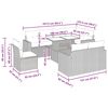 vidaXL 9 pcs conjunto de sof&aacute;s p/ jardim com almofad&otilde;es vime PE bege