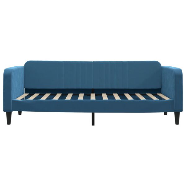 vidaXL Sofá-cama com colchão 90x200 cm veludo azul