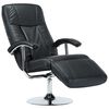 vidaXL Poltrona de TV couro artificial preto