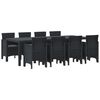 vidaXL Conjunto de Jantar para Jardim 9 unid. Antracite Polipropileno