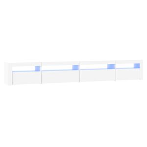 vidaXL M&oacute;vel de TV com luzes LED 270x35x40 cm branco