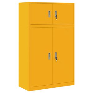 vidaXL Arm&aacute;rio de arruma&ccedil;&atilde;o 2 unid. Amarelo Mostarda 90 x 40 x 145 cm