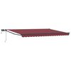 vidaXL Toldo retr&aacute;til manual com LEDs Bord&ocirc; e Antracite 5 x 3 m