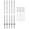 vidaXL Poste de Cerca 5 pcs Cinzeto 140 cm A&ccedil;o