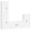 vidaXL Conjunto m&oacute;veis de TV 4 pcs madeira processada branco