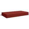 vidaXL Almofada assento SOEST 100% Poli&eacute;ster Vermelho 120 x 80 x 15 cm