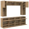 vidaXL Conjunto de Gabinete de Parede para TV 6 pcs Carvalho Artesanal