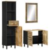 vidaXL 3 pcs conj. m&oacute;veis p/ casa de banho madeira mangueira maci&ccedil;a