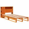 vidaXL Cama com estante sem colch&atilde;o 100x200 cm madeira maci&ccedil;a