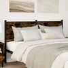 vidaXL Cabeceira de cama 150 cm derivados madeira/a&ccedil;o carvalho fumado