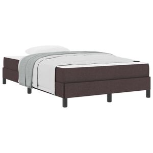 vidaXL Cama Box com colch&atilde;o Marrom Escuro 120 x 190 cm tecido