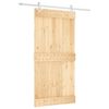 vidaXL Porta Deslizante Natural e Branco 100 x 210 cm