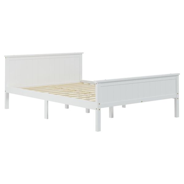 vidaXL Estrutura de cama com 4 gavetas 160x200 cm pinho maci&ccedil;o branco