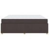 vidaXL Estrutura da Cama com colch&atilde;o Marrom Escuro 180 x 200 cm tecido