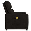 vidaXL Poltrona de massagens tecido de microfibra preto