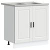 vidaXL Gabinete Base para Pia Porto 2 unid. Branco 80 x 46 x 81,5 cm