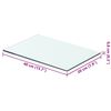 vidaXL Prateleiras 2 pcs 40x20 cm vidro transparente