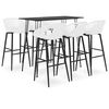 vidaXL 7 pcs conjunto de bar preto e branco