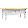 vidaXL Mesa de centro Corona pinho mexicano 100x55x44 cm branco