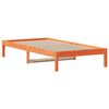 vidaXL Sof&aacute;-cama sem colch&atilde;o 90x190 cm pinho maci&ccedil;o castanho-mel