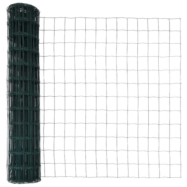 vidaXL Cerca Euro Verde 1.4 x 10 m Ferro revestido de PVC