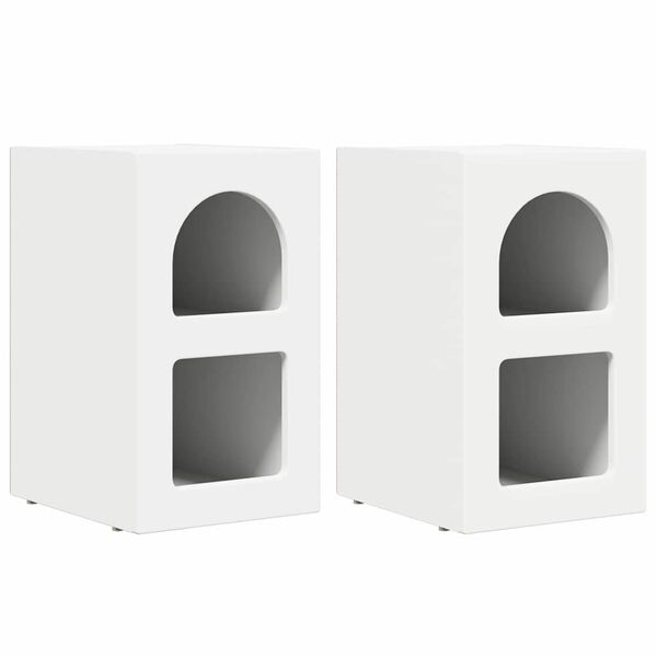 vidaXL Mesa-de-cabeceira 2 pcs Branco 29,5 x 33,5 x 50 cm