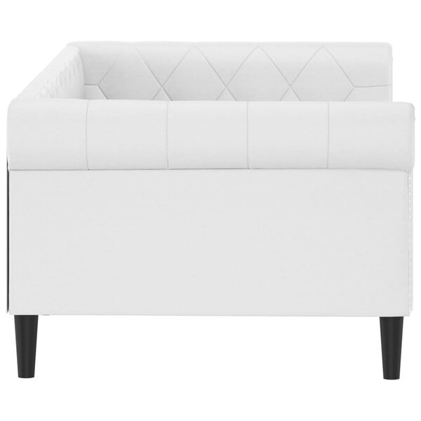 vidaXL Sof&aacute;-cama 80x200 cm couro artificial branco
