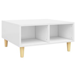 vidaXL Mesa de centro 60x60x30 cm contraplacado branco