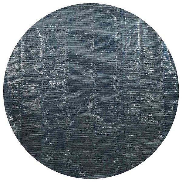 vidaXL Pel&iacute;cula p/ piscina PE solar flutuante 381 cm preto e azul