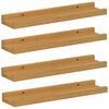 vidaXL Prateleira de Parede com prateleira 4 pcs Bege 40 x 9 x 3 cm