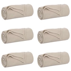 vidaXL Cobertores de Sof&aacute; 6 unid. Bege 170 x 130 cm 1.86 kg L&atilde;