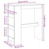 vidaXL Mesa de bar com prateleiras derivados de madeira branco