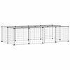 vidaXL Gaiola p/ animais de 20 pain&eacute;is c/ porta 140x70x35 cm a&ccedil;o preto
