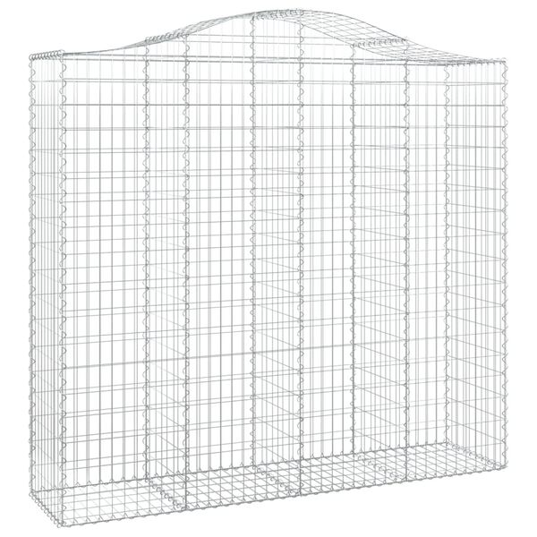 vidaXL Cestos gabi&atilde;o arqueados 7pcs 200x50x180/200cm ferro galvanizado