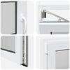 vidaXL Janela de porão "RISOR" 100x50 cm oscilobatente DIN esquerda branca