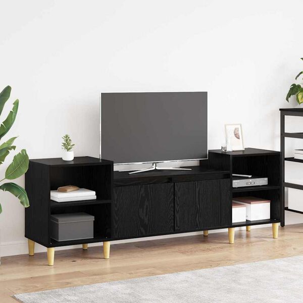 vidaXL Gabinete para TV Carvalho Preto 160 x 35 x 55 cm