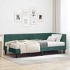 vidaXL Estrutura de Cama de Canto com Colch&atilde;o 2 pcs Verde Veludo